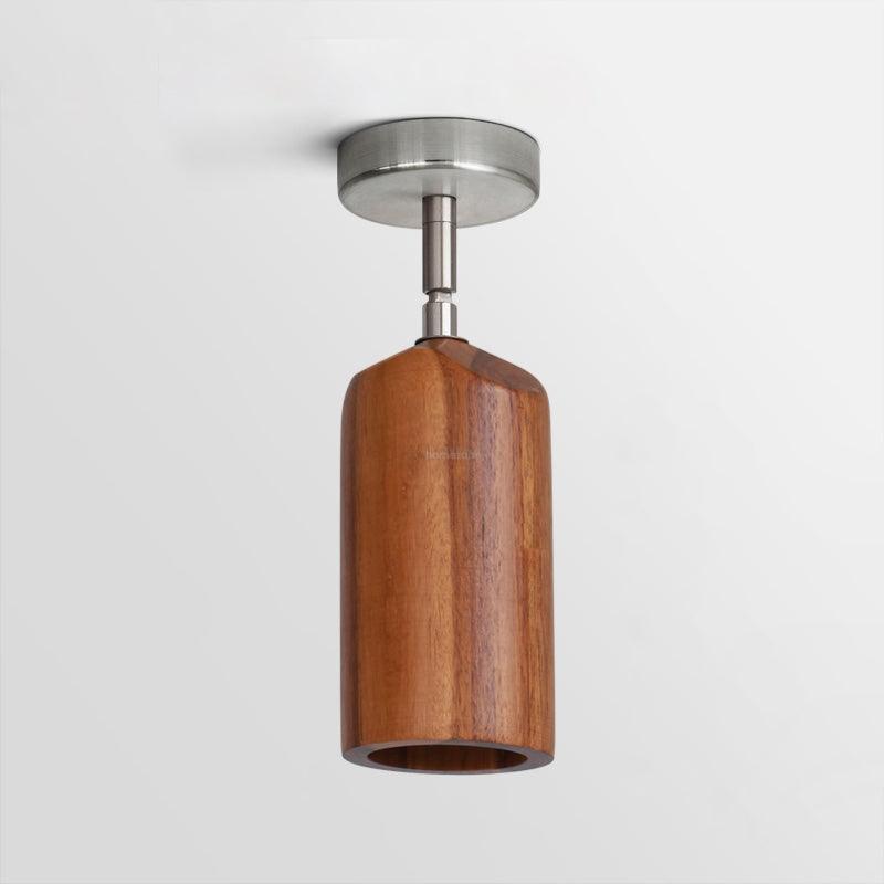Wood Track Ceiling Lamp with 1/3/4 heads