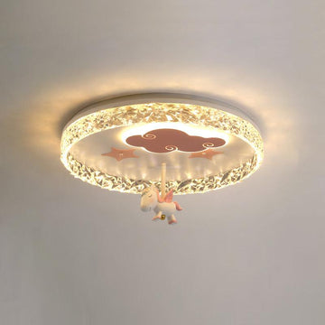 Round Carousel Children's Ceiling Lamp ∅ 19.7″