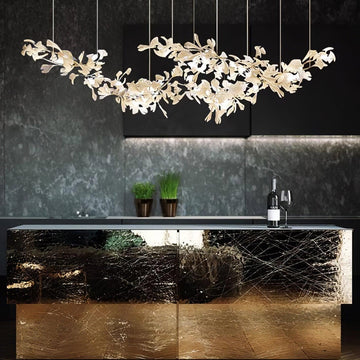 Gingko Chandelier with Double Layer Combination