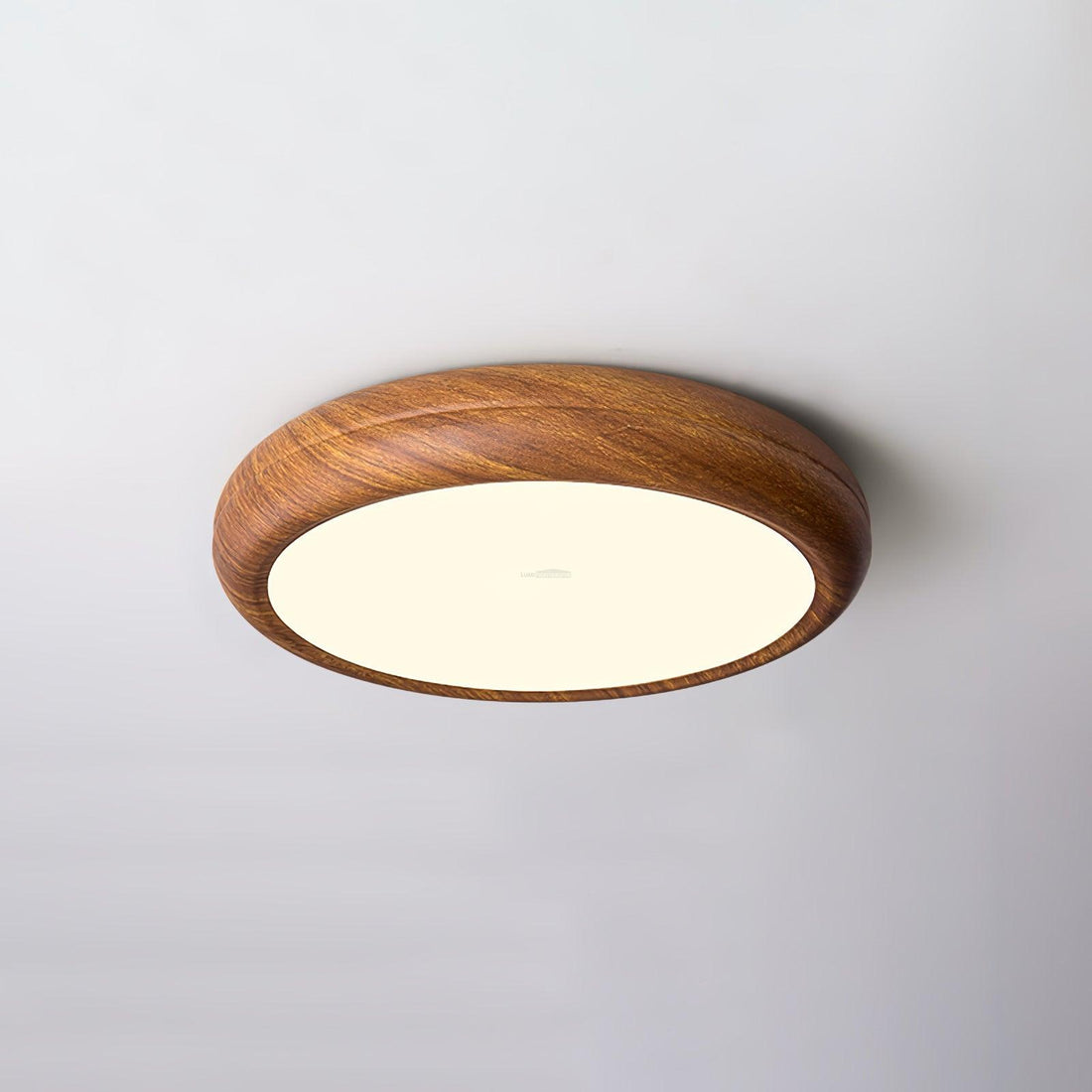 Wood Grain Round Type Ceiling Lamp