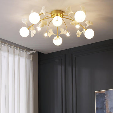 Ginkgo Glass Ceiling Lamp ∅ 39.4″