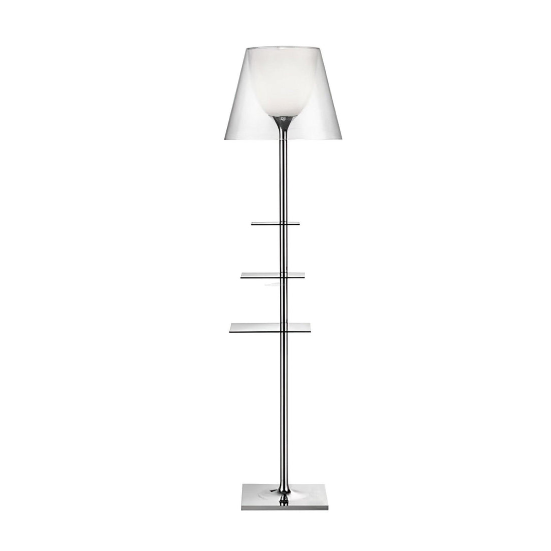 Chrome Prism Side Table Floor Lamp  ∅ 15.6″