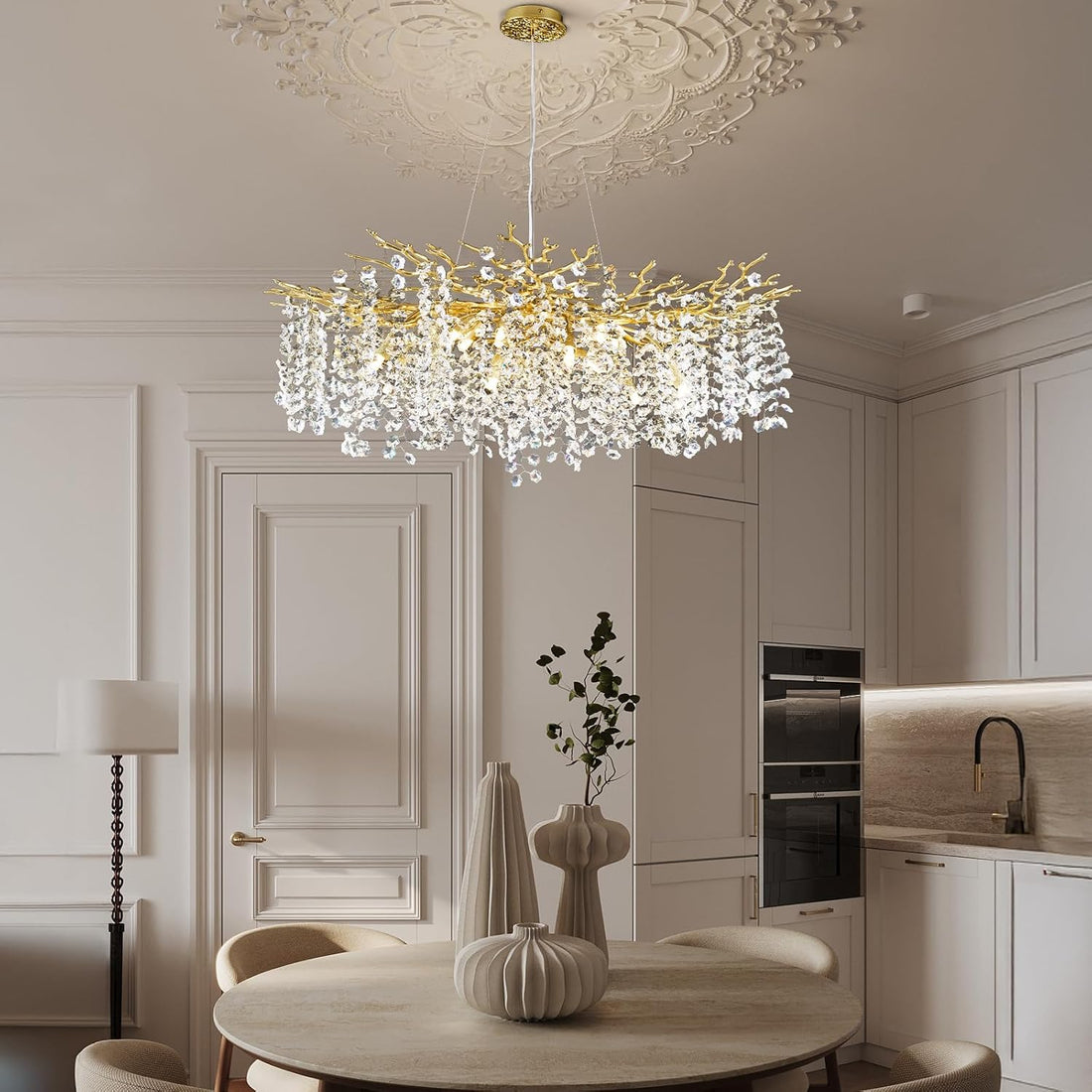 Tree Branch Chandelier for Dining Room L55in - Fast Delivery-1-Luxehomezone