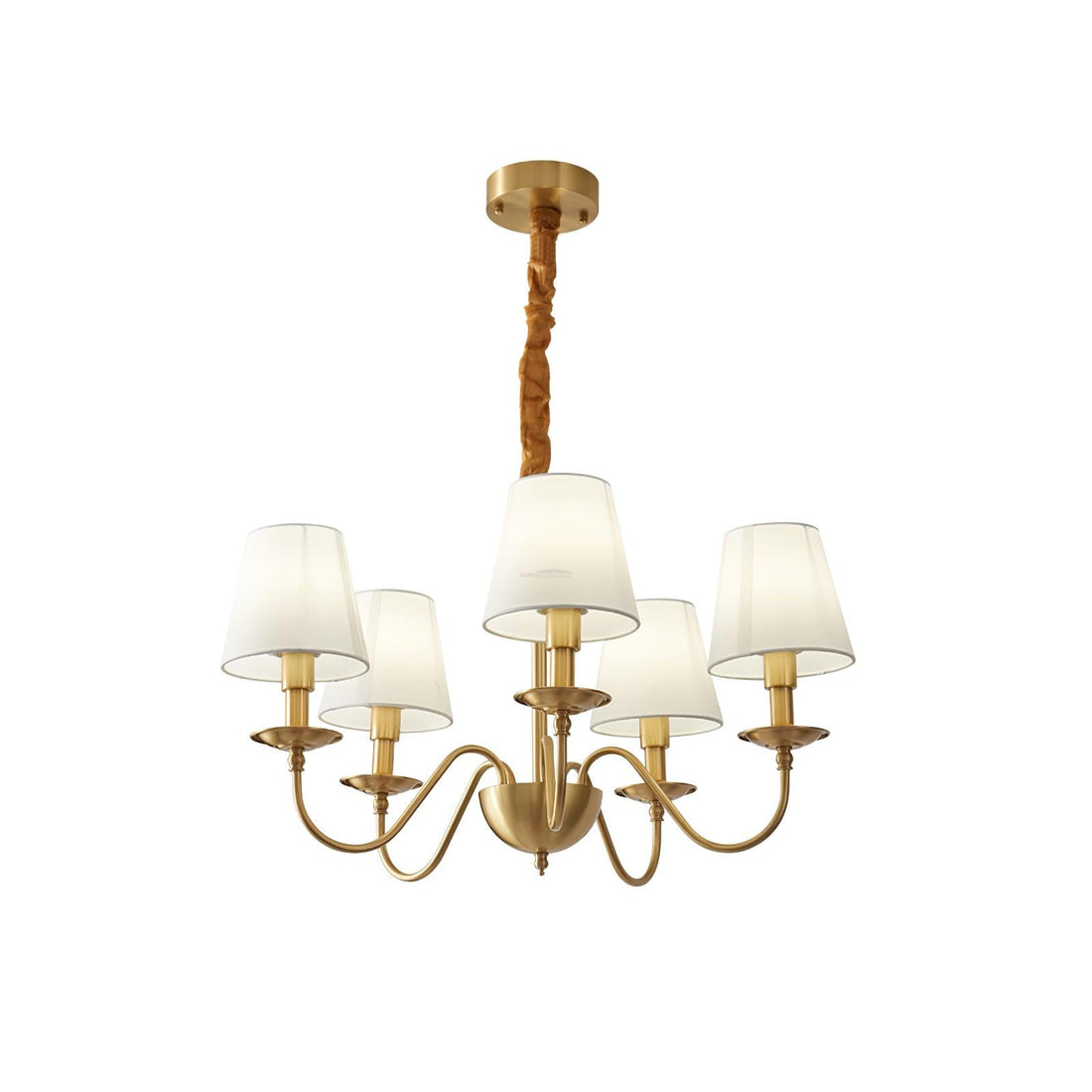 Tapered Fabric Brass Chandelier with 3/5/8 heads