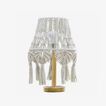 Lampada da tavolo in macramè ∅ 11″