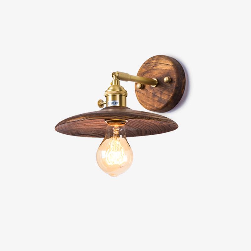 Walnut Flared Wall Sconce