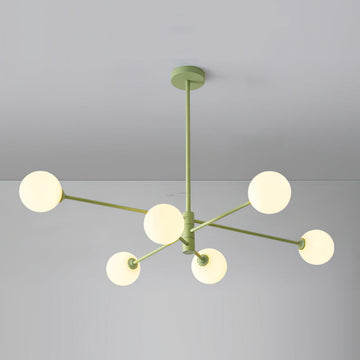 Orbi Green Chandelier with 4/6/8 heads