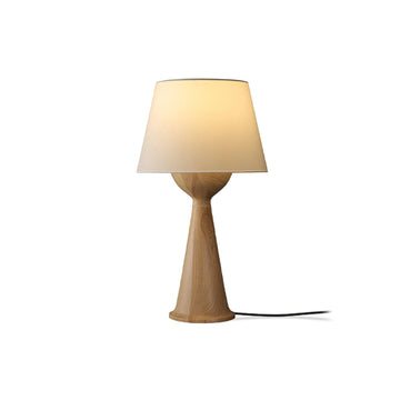 Lampada da tavolo a clessidra in legno ∅ 13″