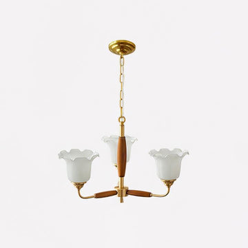 Trumpet Flower Glass Chandelier  ∅ 19.7″