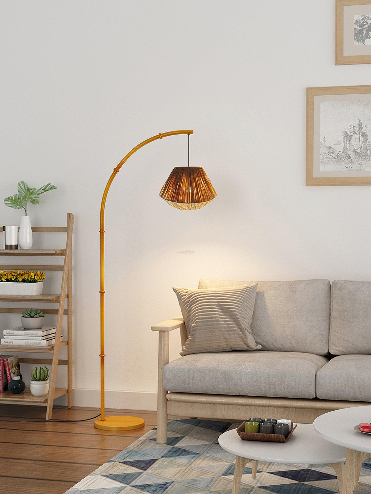 Bamboo Pole Floor Lamp ∅ 27.6″