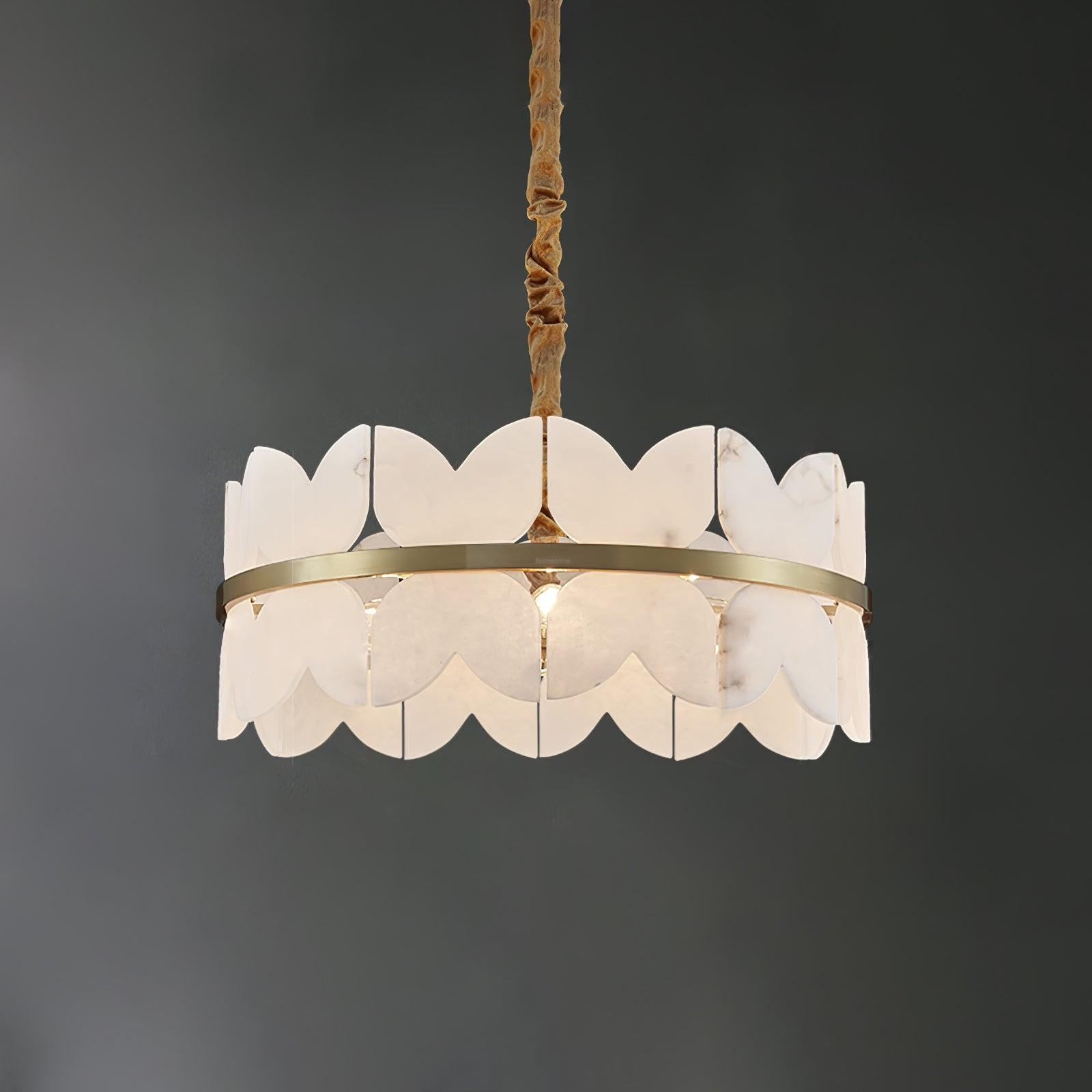Alabaster Cloudscape Chandelier with 1/2 layer ∅ 11.8″