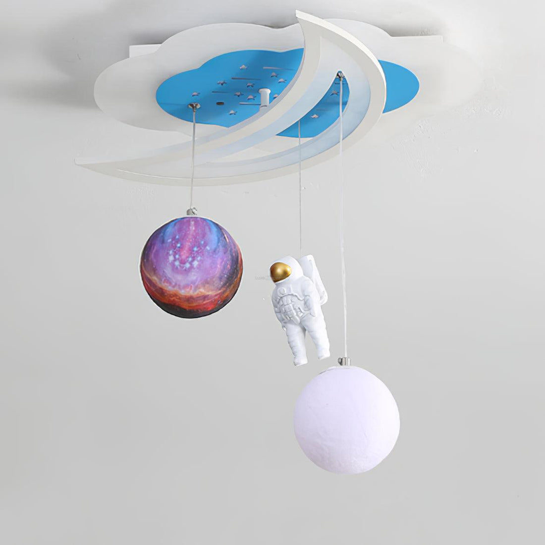 Space Astronaut Star Ceiling Lamp L 17.7″