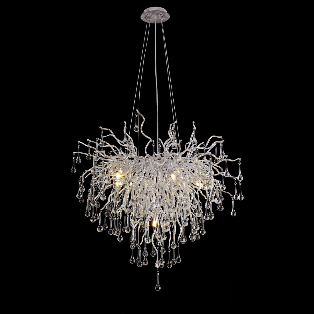 Dawn Livio Lustre rond en forme de larme à branches en laiton