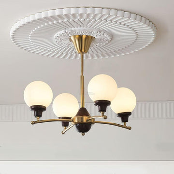 Walnut Glass Ball Chandelier ∅ 21.6″