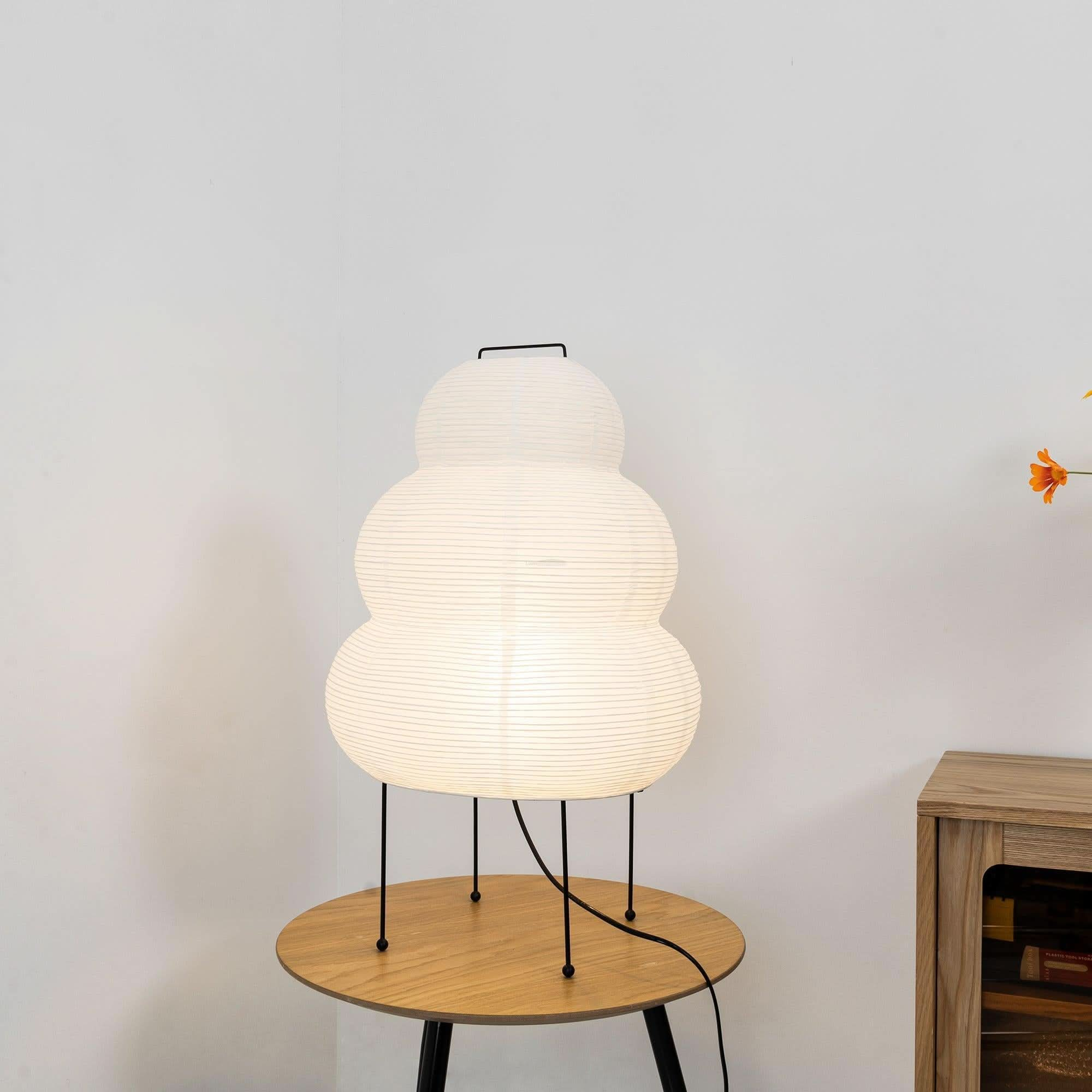 Akari Paper Round Table Lamp - Luxehomezone