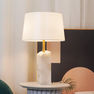 Raw Alabaster Table Lamp  ∅ 14.9″