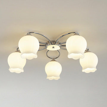 Floral Glass Ceiling Lamp ∅ 31.1″