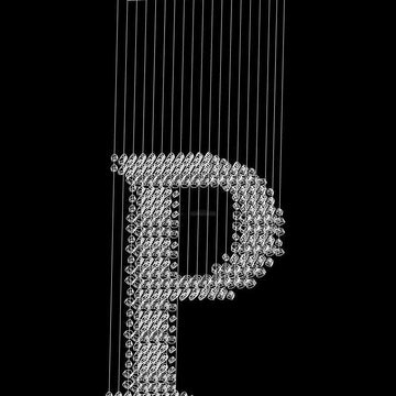 Charcoal Letter  Chandeliers P