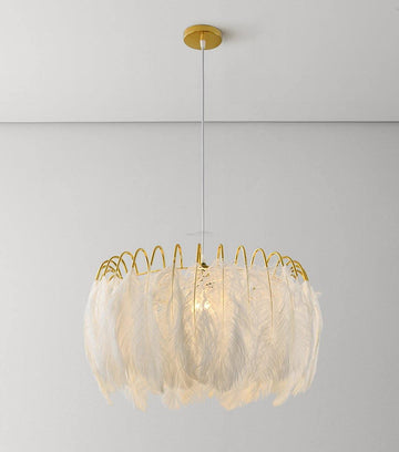 Lampe à suspension plume ∅ 19,7″ 