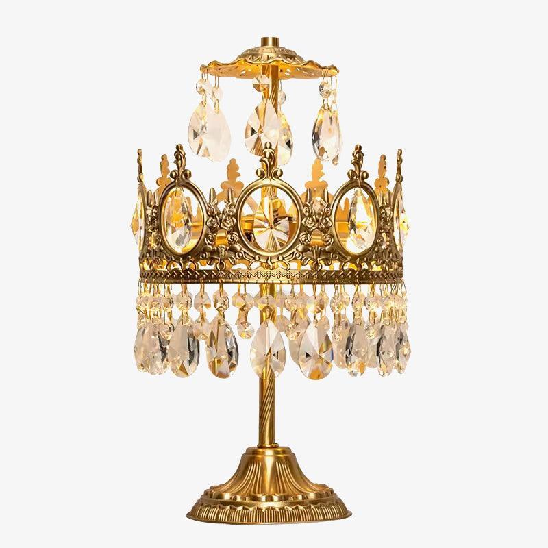 Lampe de table vintage en cristal 