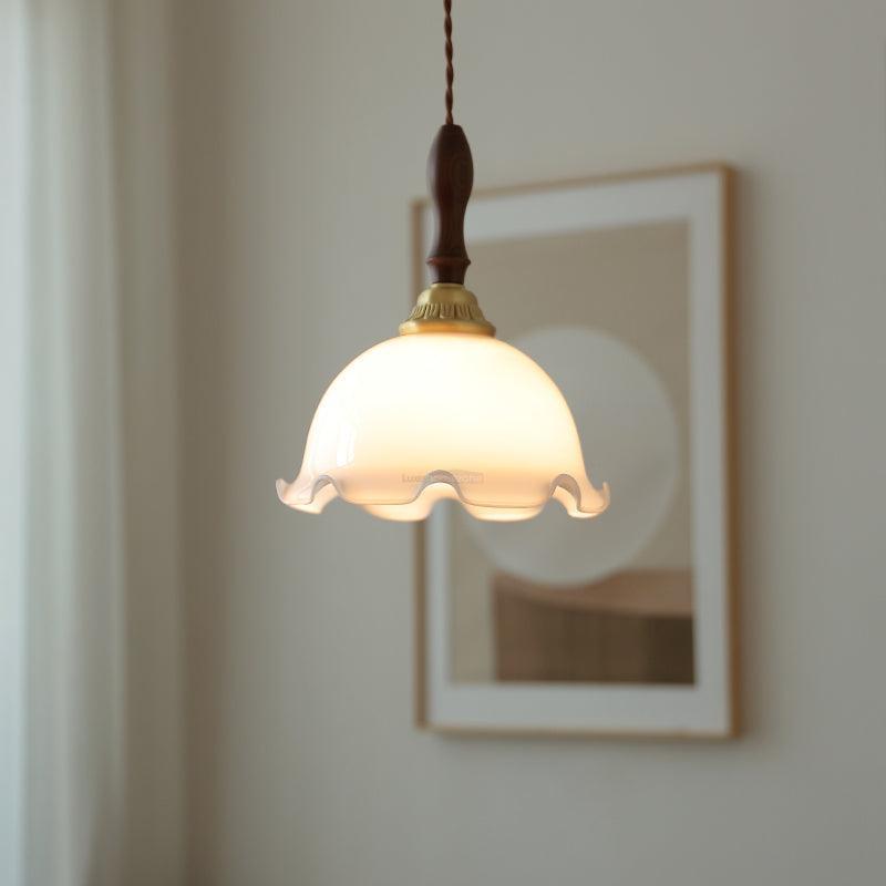 Milky Flower Pendant Light ∅ 5.9″