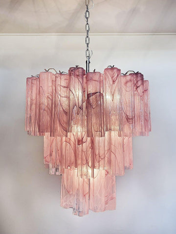 Murano Chandelier – 48 tubes – Alabaster Pink