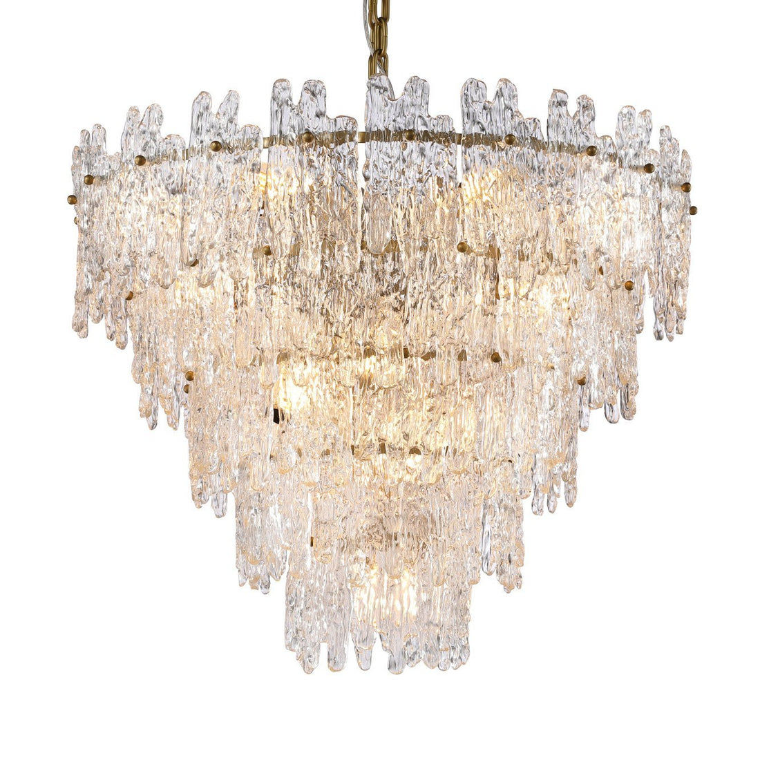 Faust Tiered Round Glass Chandelier