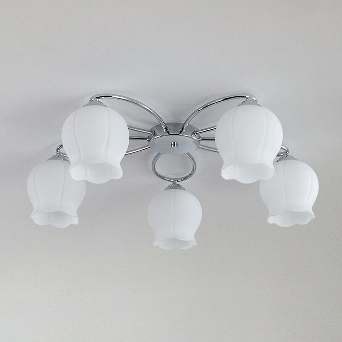 Floral Glass Ceiling Lamp ∅ 31.1″