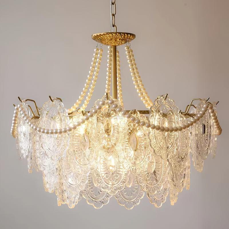 Pearls Glass Chandelier Φ 19.7″~31.5''