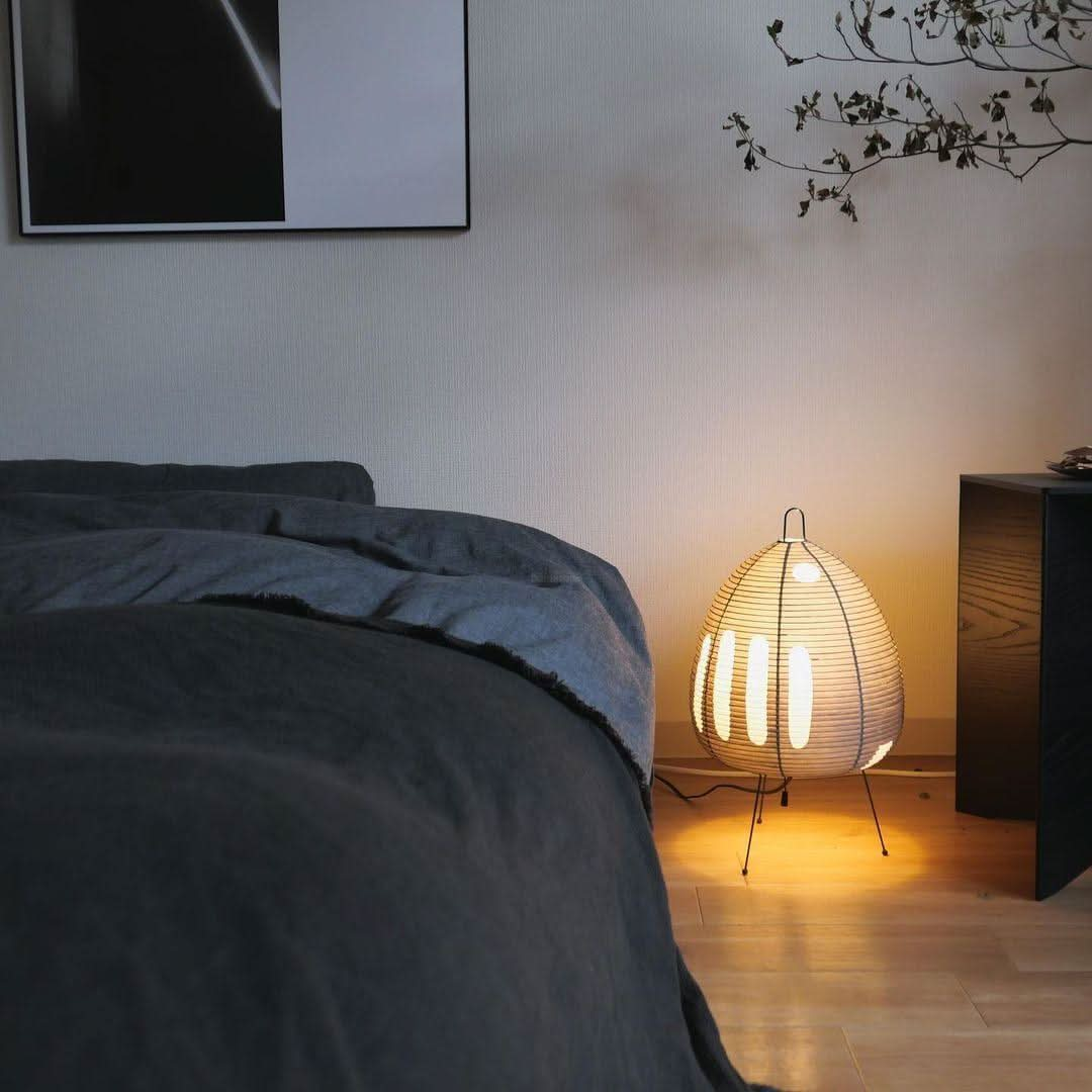 Akari Paper Round Table Lamp - Luxehomezone