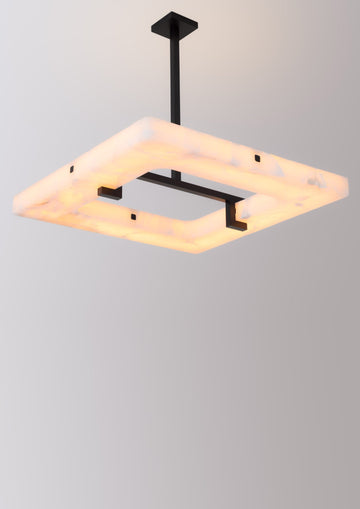 Aidan Modern Square Alabaster Chandelier