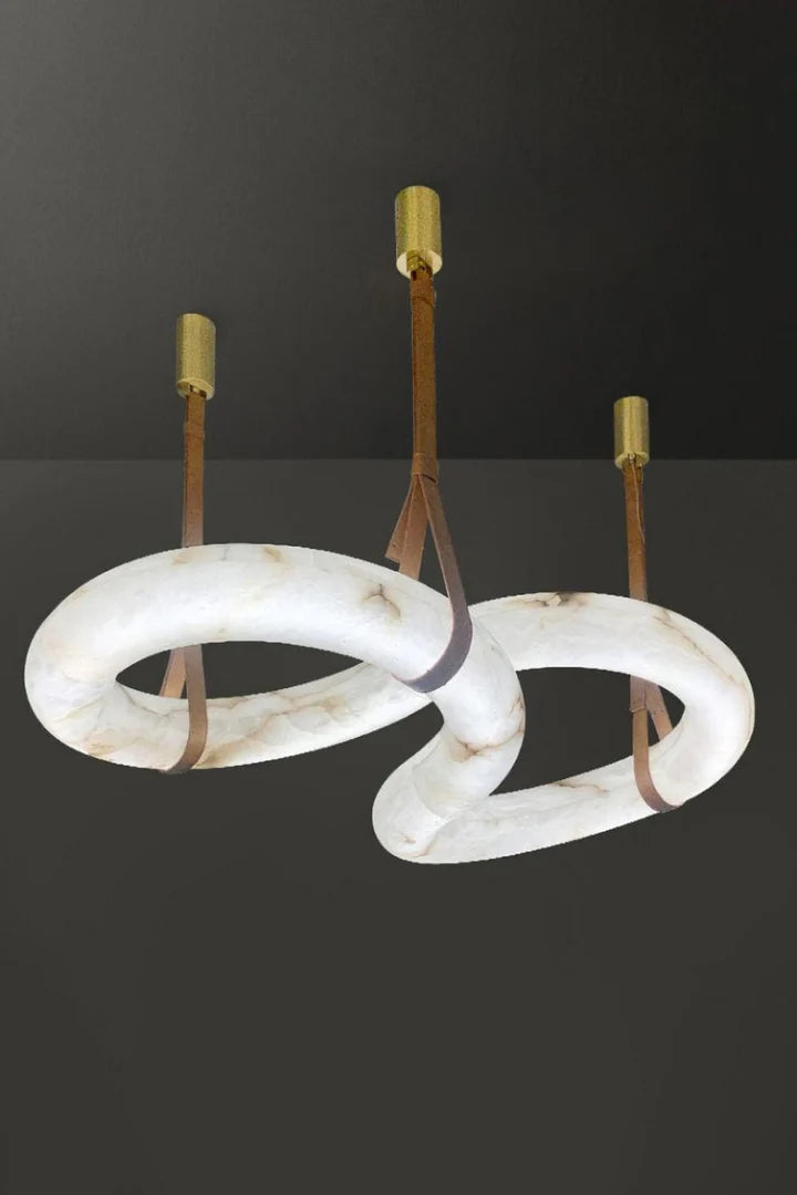 Designer Contemporary Nordic Alabaster Chandelier