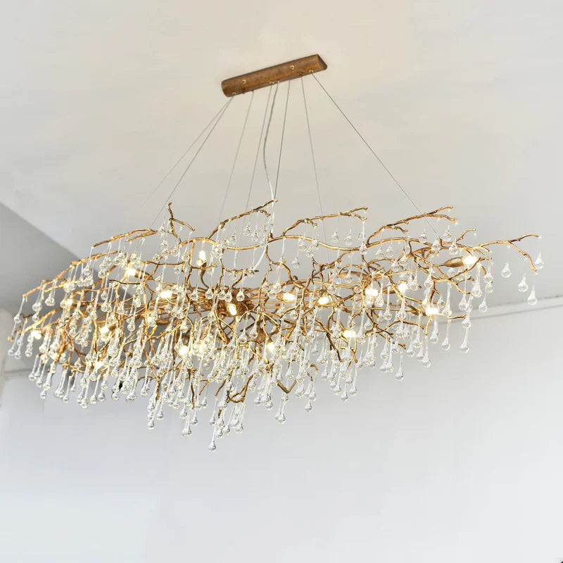 Livio Oval Branching Teardrop Chandelier