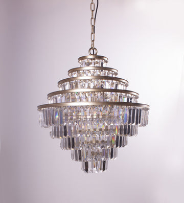 Emilia 9-Tier Odeon Fringe Crystal Chandelier