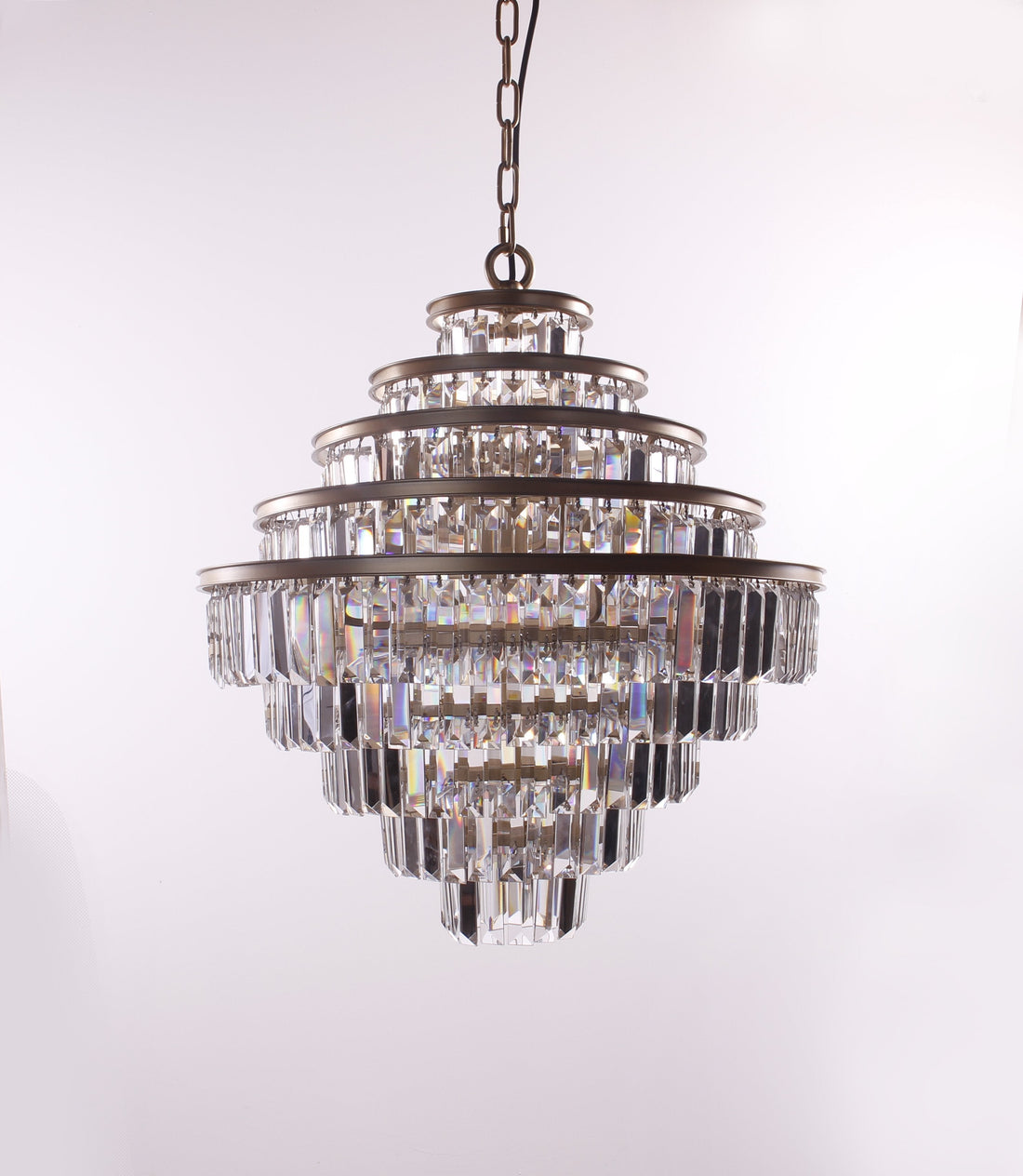 Emilia 9-Tier Odeon Fringe Crystal Chandelier