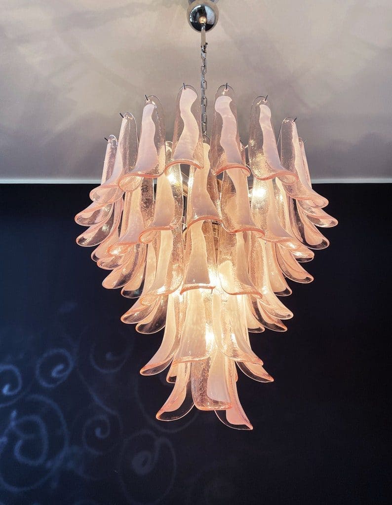 Murano Chandelier – 52 petals – Pink