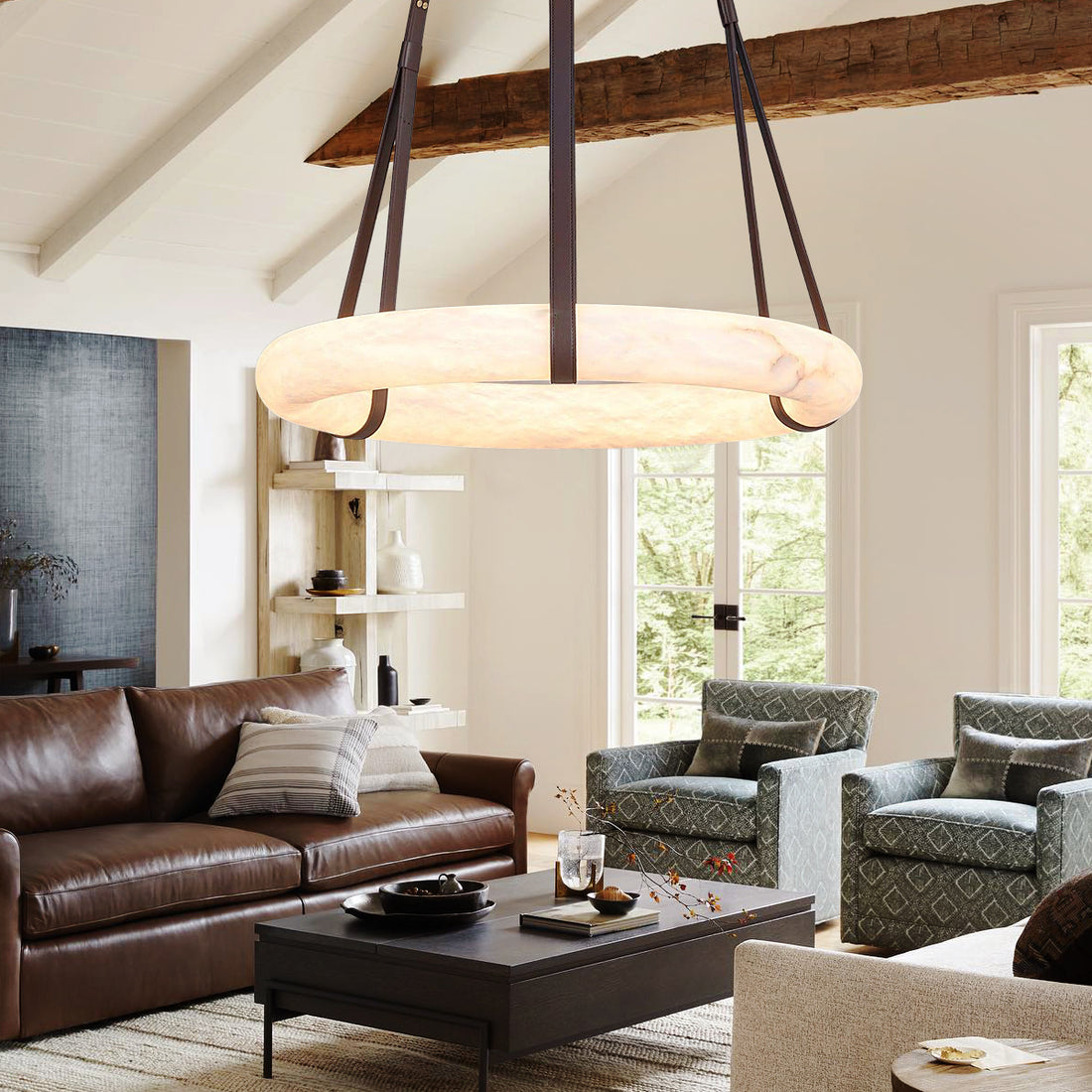 Oslo Alabaster Pendant Light Style A