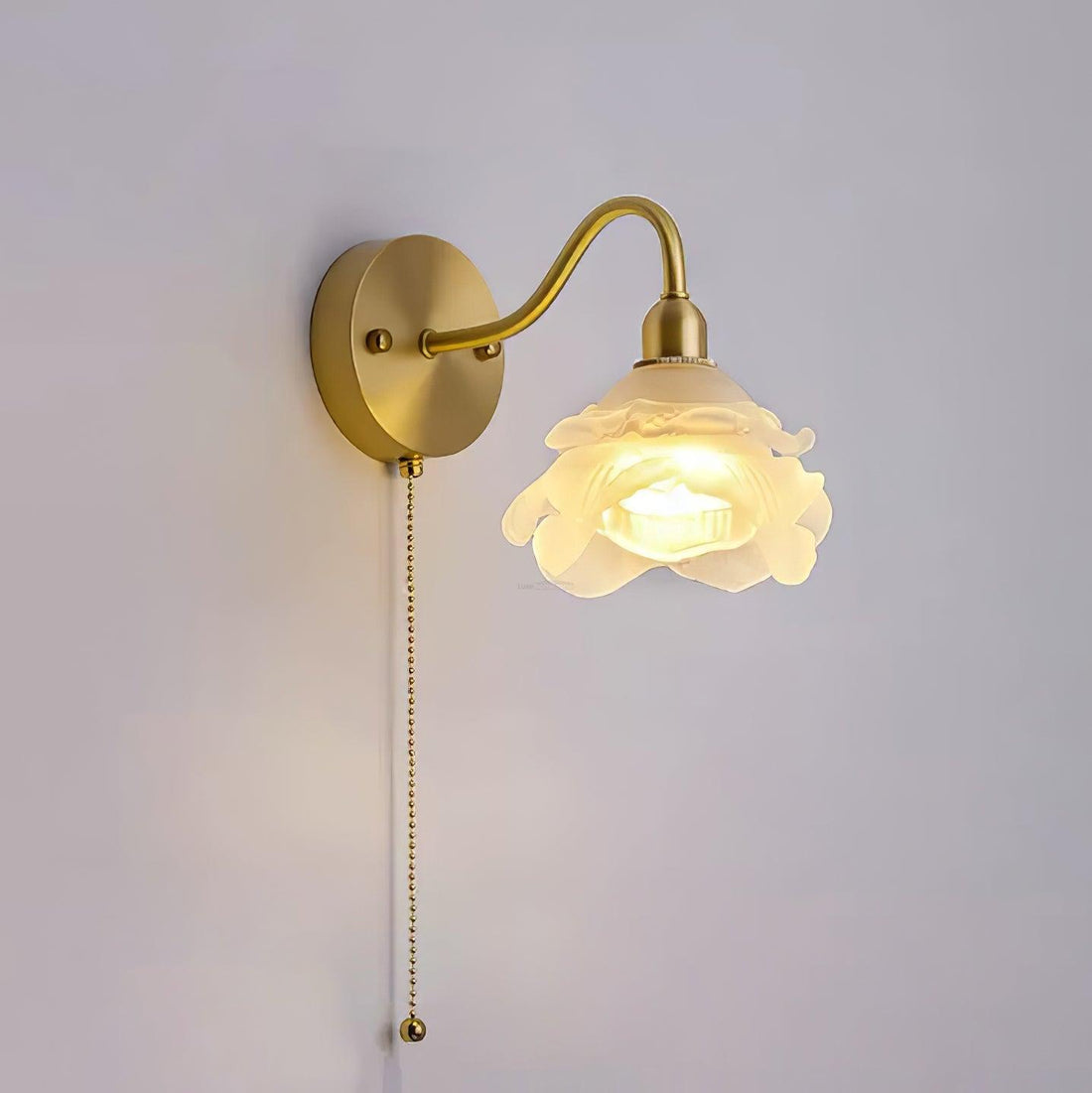 Rose Brass Wall Sconce