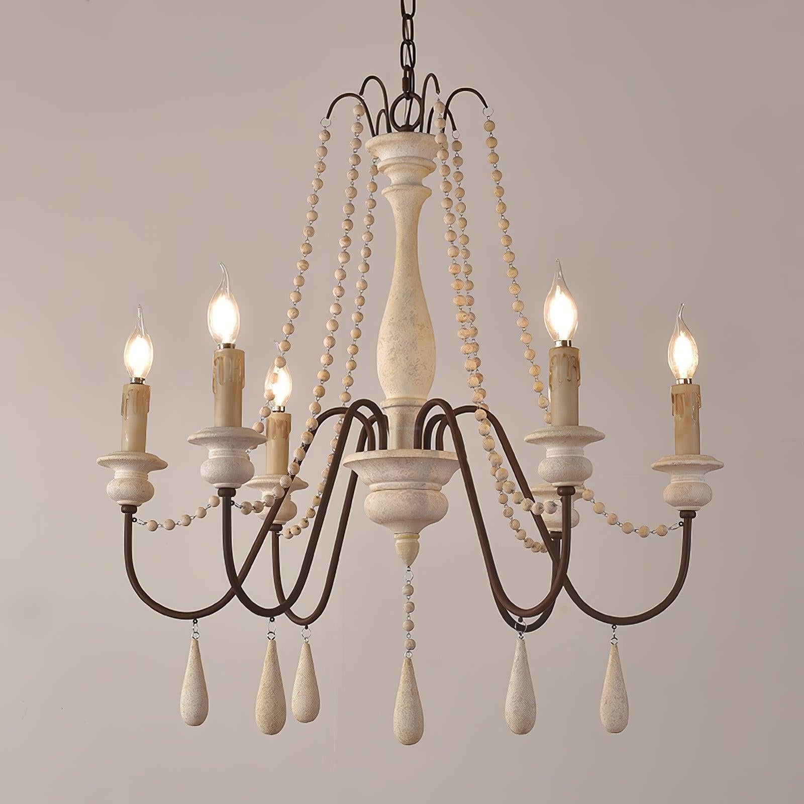 Candle Style Beaded Chandelier Φ 29.5″