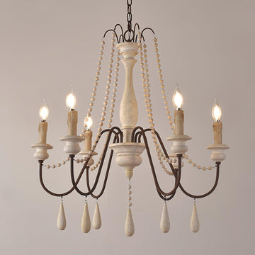 Candle Style Beaded Chandelier Φ 29.5″