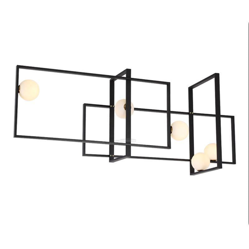 Mondrian Glas-Deckenleuchte L 47,2″ 