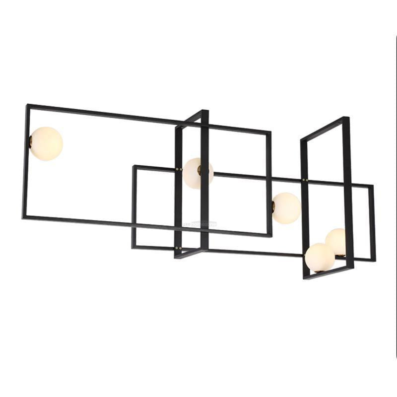 Mondrian Glas-Deckenleuchte L 47,2″