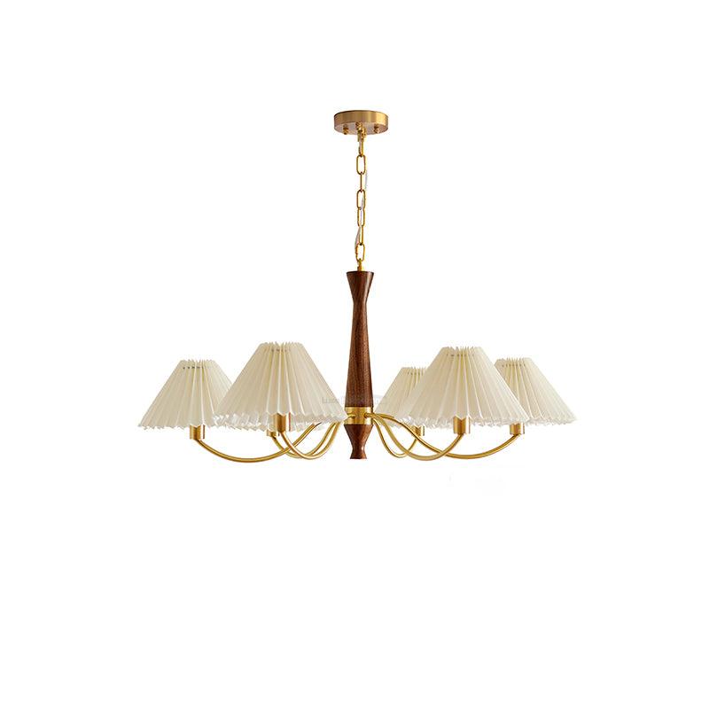 Pleated Chandelier with 3/6/8 heads