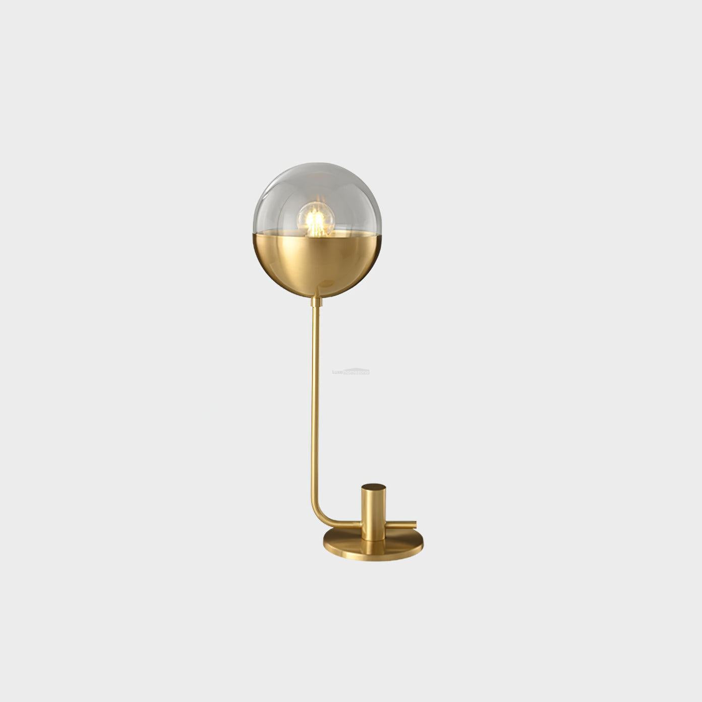 Brass Globular Table Lamp ∅ 11″