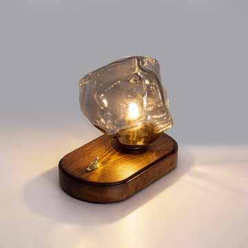 Lampe de table en verre de pierre de glace ∅ 9,8″ 