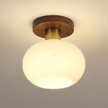 White Shell Ceiling Lamp ∅ 7.1″