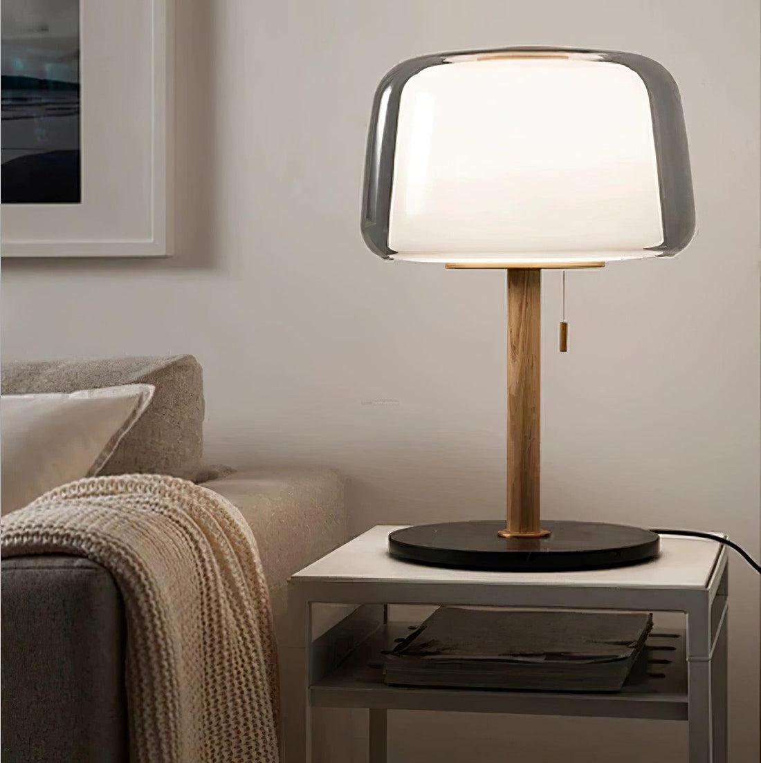 Mona Glass Table Lamp ∅ 11.8″