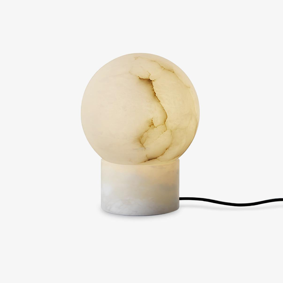 Marble Ball Table Lamp  ∅ 7.1″