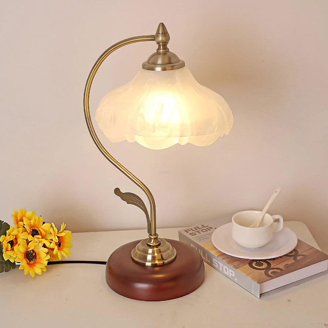 Brown Dome Table Lamp ∅ 47.2″