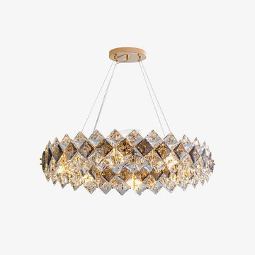 Scale Crystal Round Chandelier Φ 23.6″